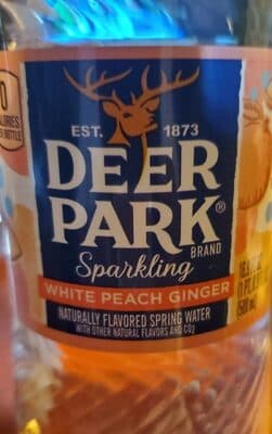 White Peach Ginger Flavored Sparkling Spring Water