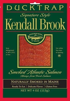 Ducktrap kendall brook smoked atlantic salmon presliced