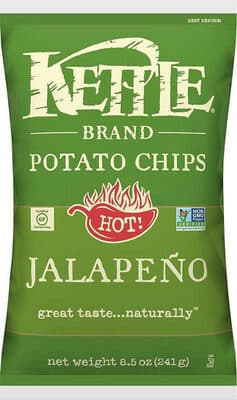Kettle Brand Potato Chips, Hot Jalapeno