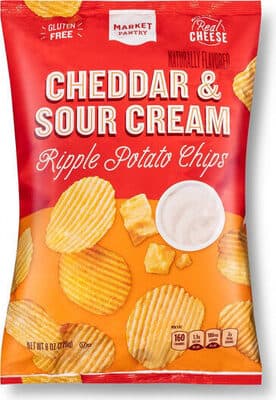 Cheddar & Sour Cream Flavored Ripple Potato Chips