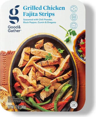 Grilled Chicken Fajita Strips Seasoned with Chili Powder, Black Pepper, Cumin & Oregano