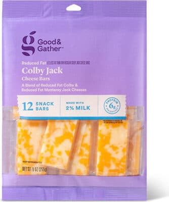 Colby Jack Reduced Fat Colby & Reduced Fat Monterey Jack Cheeses Snack Bars