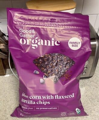 Blue Corn With Flaxseed Tortilla Chips