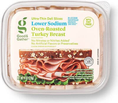 Lower Sodium Oven-Roasted Turkey Breast Ultra-Thin Deli Slices