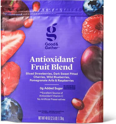 Antioxidant Fruit Blend Sliced Strawberries, Dark Sweet Pitted Cherries, Wild Blueberries, Pomegranate Arils & Raspberries