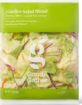 Garden Salad Blend Iceberg Lettuce, Carrot & Red Cabbage