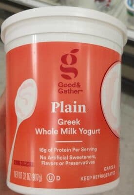 Plain Greek Whole Milk Yogurt