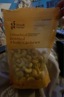 Unsalted Roasted Whole Cashews