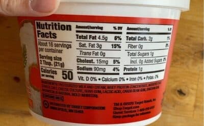 Plain Whipped Cream Cheese Spread
