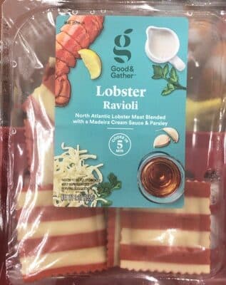 Lobster Ravioli North Atlantic Lobster Meat Blended with a Madeira Cream Sauce & Parsley