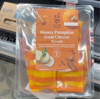 Roasted Pumpkin Blended with Goat Cheese, Honey & the Perfect Amount of Pumpkin Spices Ravioli