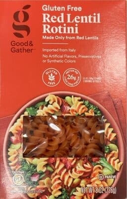 Gluten Free Pasta, Red Lentil Rotini