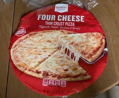 Four Cheese Mozzarella, Cheddar, Parmesan & Romano Thin Crust Pizza
