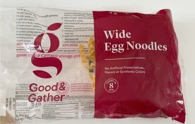ENRICHED NOODLE PRODUCT, WIDE EGG NOODLES