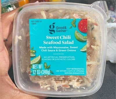 Sweet Chili Seafood Made With Mayonnaise, Sweet Chili Sauce & Green Onions Salad