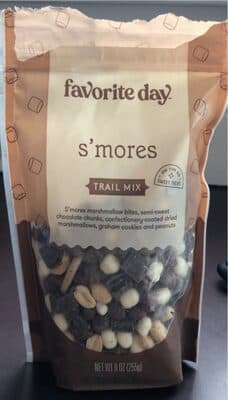S'mores Marshmallow Bites, Semi-Sweet Chocolate Chunks, Confectionery-Coated Dried Marshmallows, Graham Cookies and Peanuts Trail Mix