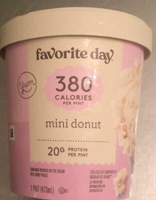 Cinnamon Reduced Fat Ice Cream With Donut Pieces