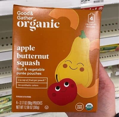 Apple Butternut Squash Fruit & Vegetable Puree Pouches
