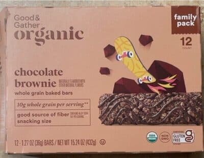 Chocolate Brownie Flavored Whole Grain Baked Bars