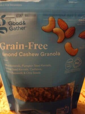 Almond Cashew Mix of Almonds, Pumpkin Seed Kernels, Sunflower Seed Kernels, Cashews, Coconut, Flaxseeds & Chia Seeds Grain-Free Granola