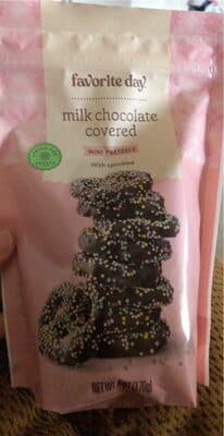Milk Chocolate Covered Mini Pretzels With Sprinkles