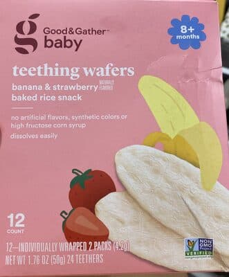 Banana & Strawberry Baked Rice Snack