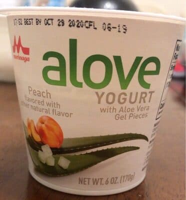 Peach Flavored Japanese Style Yogurt With Aloe Vera Gel Pieces