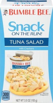 Snack on the run tuna salad with crackers