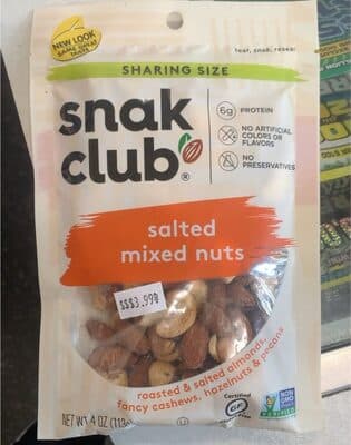 SNAK CLUB, SALTED MIXED NUTS