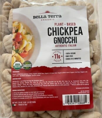 Authentic Italian Plant-Based Organic Chickpea Gnocchi