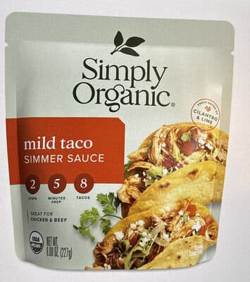 Mild Taco Simmer Sauce for Chicken