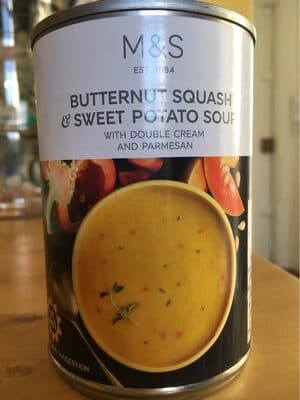Butternut squash sweet potato soup