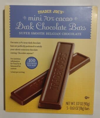 Mini 70%Cacao Dark Chocolate Bars