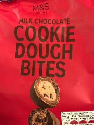 Milk chocolate cookie dough bites
