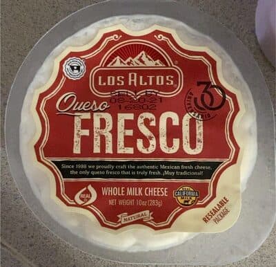 Queso Fresco Whole Milk Cheese