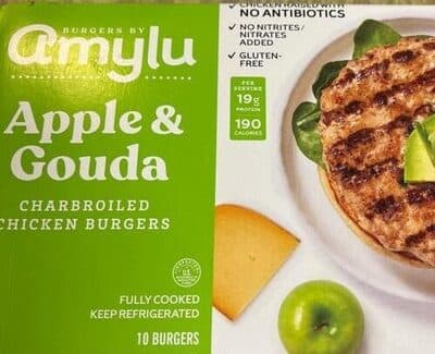 Apple gouda chicken burgers