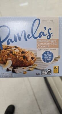 Pamela's Whenever Bars, Oat Chocolate Chip Coconut