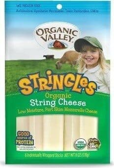 Mozzarella Organic Low Moisture, Part Skim String Cheese
