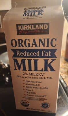 Organic Reduced Fat Milk