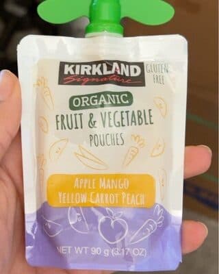Apple Mango Yellow Carrot Peach Fruit & Vegetable Pouches