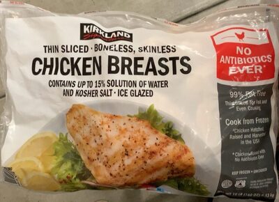 Thin Sliced Boneless Skinless Chicken Breasts