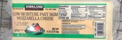 Mozzarella Low Moisture Part Skim Cheese