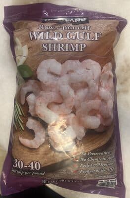 Raw Tail-Off Wild Gulf Shrimp