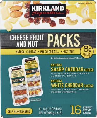 Cheese Fruit and Nut Packs