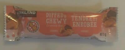 Dipped & Chewy Caramel Granola Bar