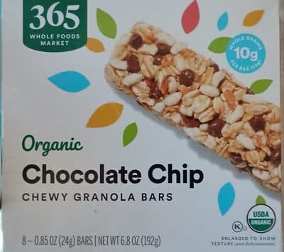 Chocolate Chip Chewy Granola Bars