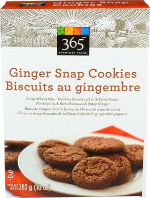 Gingersnap Crisp Wheat Flour Cookies Sweetened With Cane Sugar Finished With Rich Molasses & Spicy Ginger