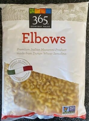 Elbows Premium Italian Macaroni Product Made From Durum Wheat Semolina