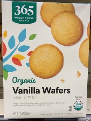 Vanilla Flavored Organic Wheat Flour Wafers