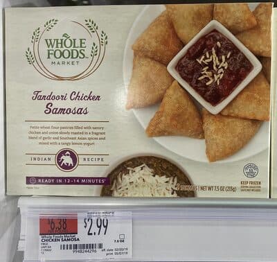 Tandoori Chicken Samosas Petite Wheat Flour Pastries Filled With Savory Chicken And Onion - That Have Been Slow-Roasted In A Fragrant Blend Of Garlic And Southeast Asian Spices And Mixed With A Tangy Lemon Yogurt